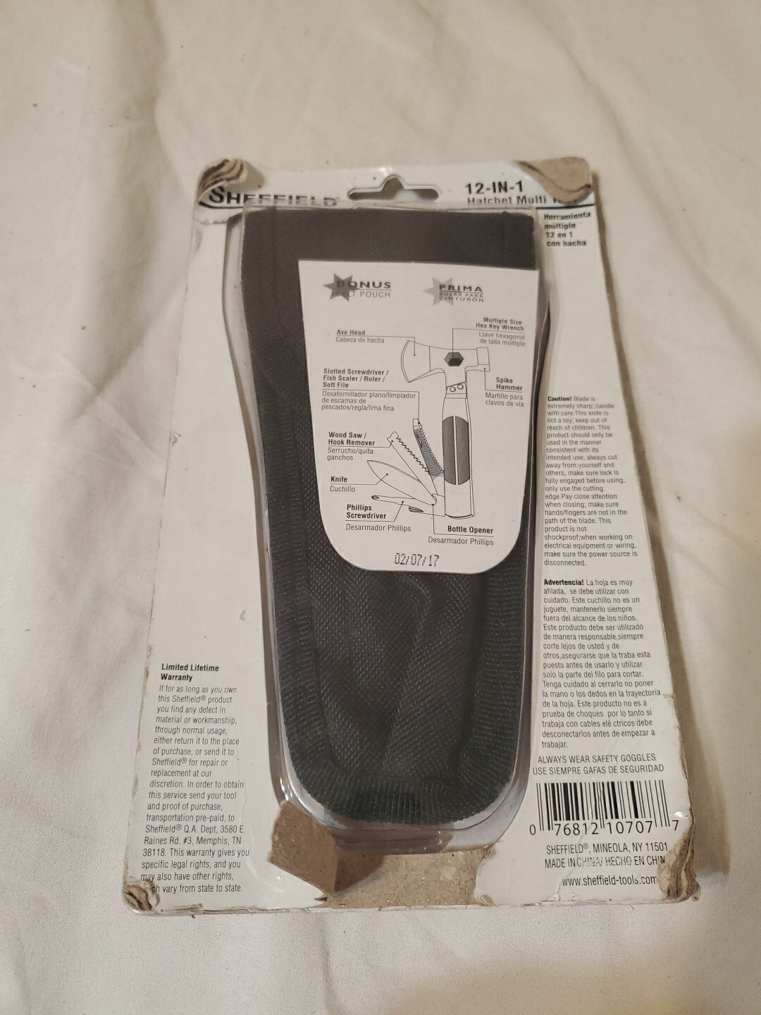 Sheffield Hatcht 12-in-1 Multi-Tool & Belt Pouch NEW Outdoorsman Camper Special