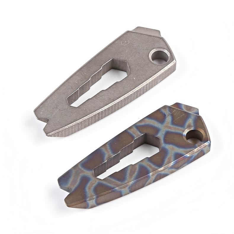 Mini Titanium Alloy Pry Bar Crowbar EDC Multi Tools Wrench Screwdriver Keychain