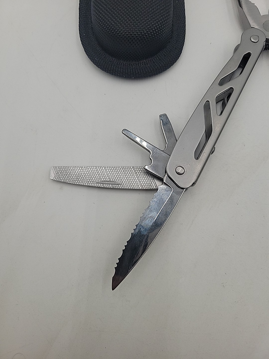 Ozark Trail 4in Multi-Tool 12-in-1 Pliers Knife Saw w/ Sheath EDC Camping Gear