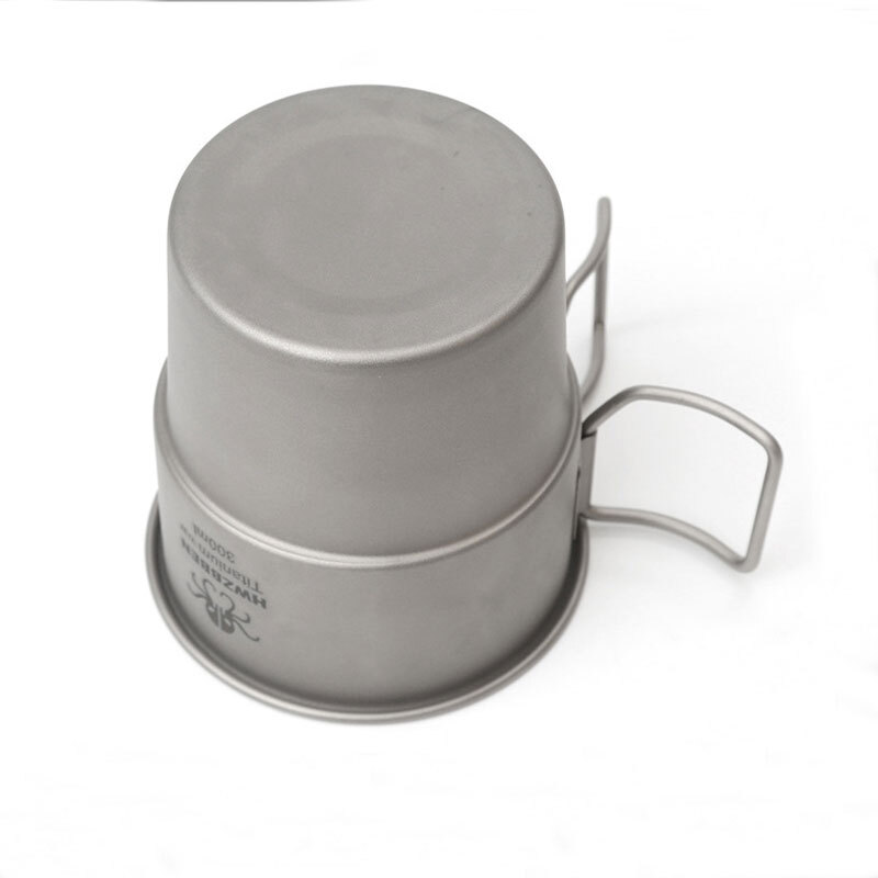 New EDC Outdoor Camping Pure Titanium Coffee Water Cup Portable Folding Mug Cup