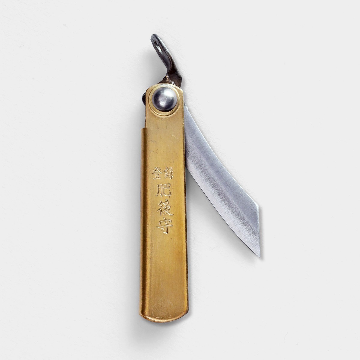 Pocket knife Higonokami brass scabbard Small size Total length 95mm