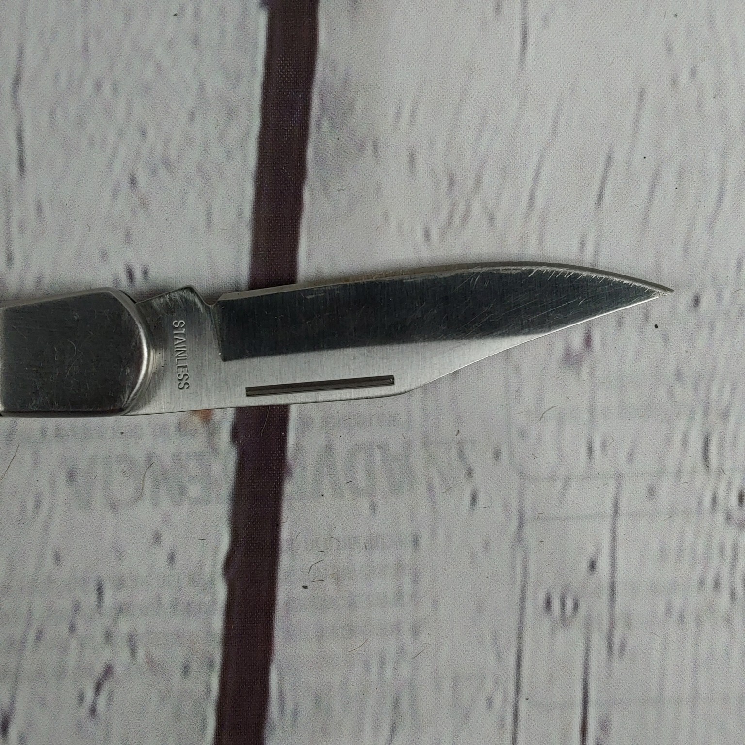 Winchester Pocket Knife Lockback Plain Edge Rubber stainless steel 7 3/8 inch