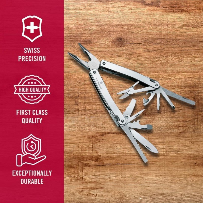 Victorinox Swiss Tool Spirit X Multi Tool, 24 Function Swiss Made – Silver