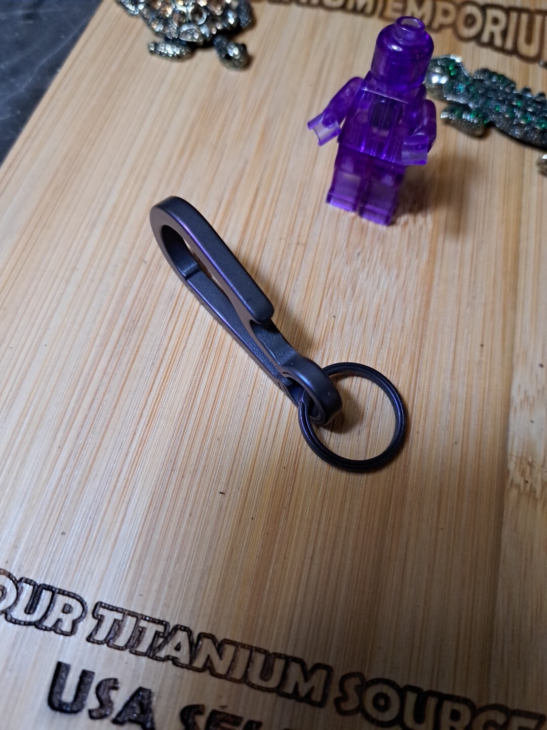 Titanium Alloy Carabiner Keychain With Built-in Bottle Opener