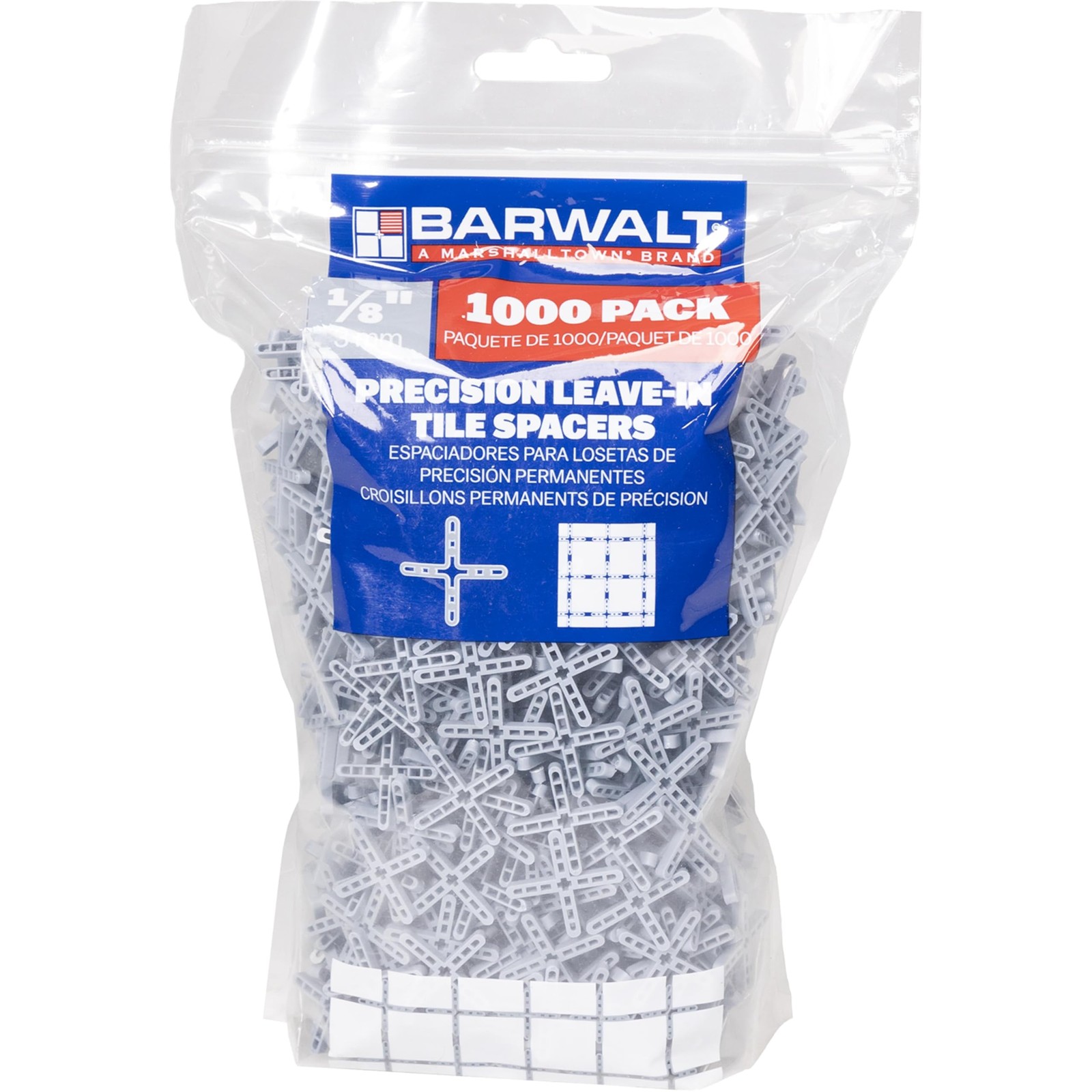 Precision Tile Spacers 1/8 Inch – 1000 Pack for Leveling and Installation