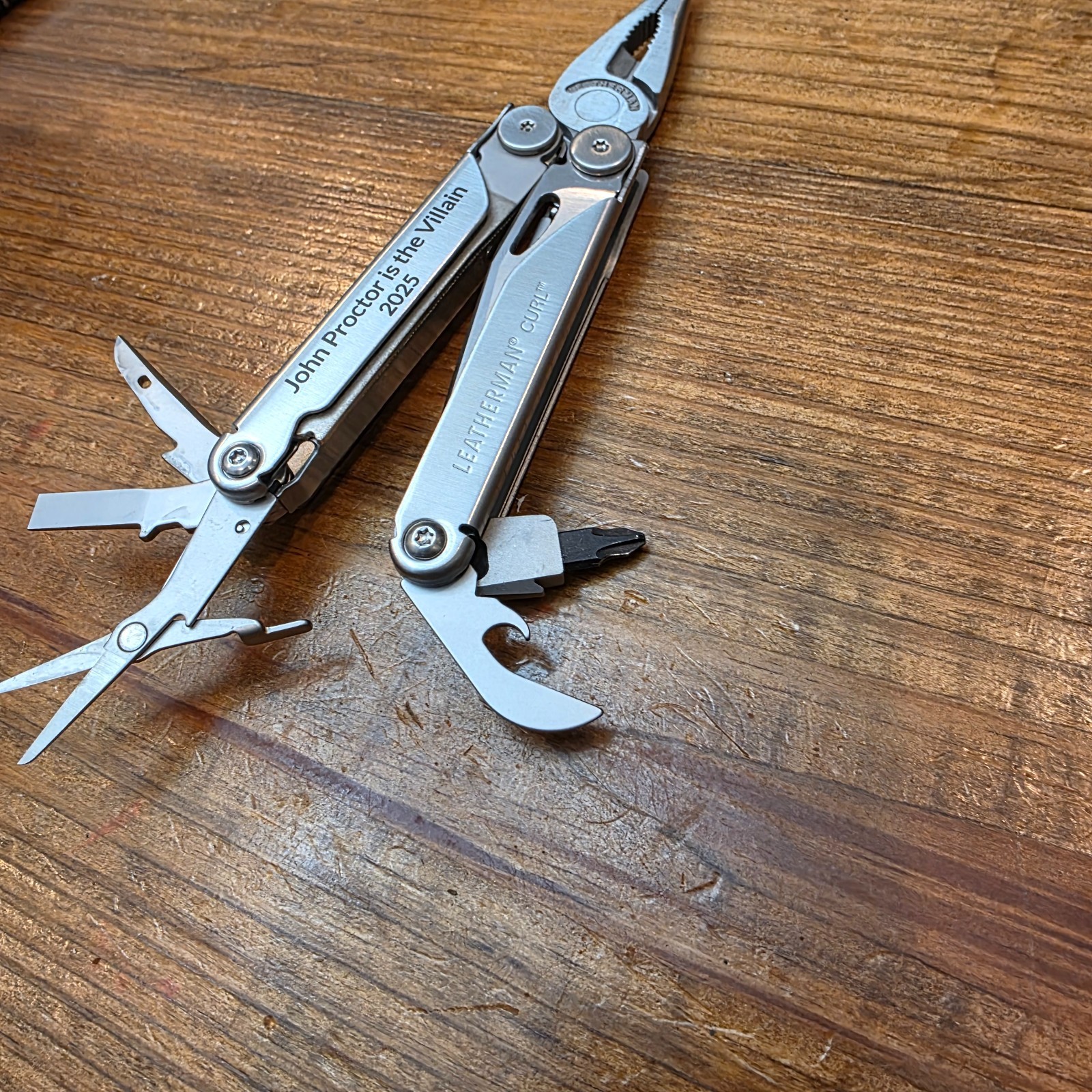 Leatherman Curl Multi-Tool with Sheath – John Proctor is the Villian Crew