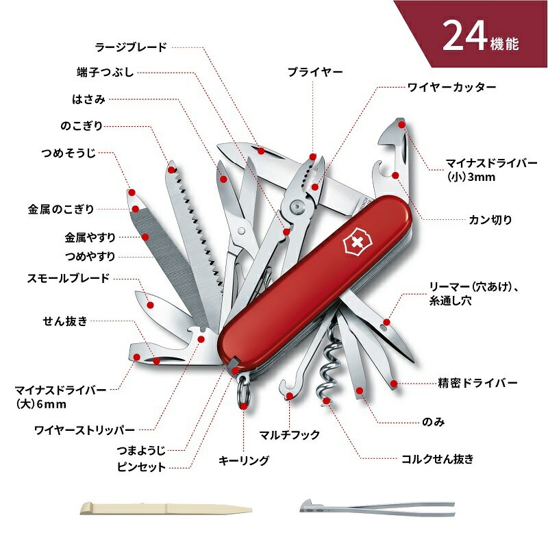 Victorinox Handyman 1.3773 Swiss Army Knife Red Multi-tool 24 Functions 91mm