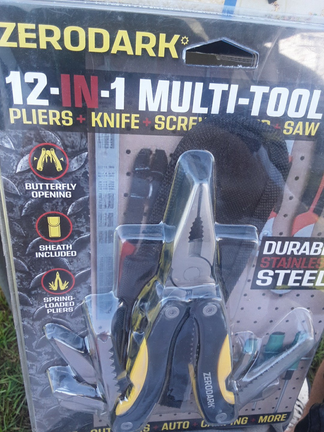 zero dark 12 in 1 multi tool durable stainless steel pilers, knife,screwdriver