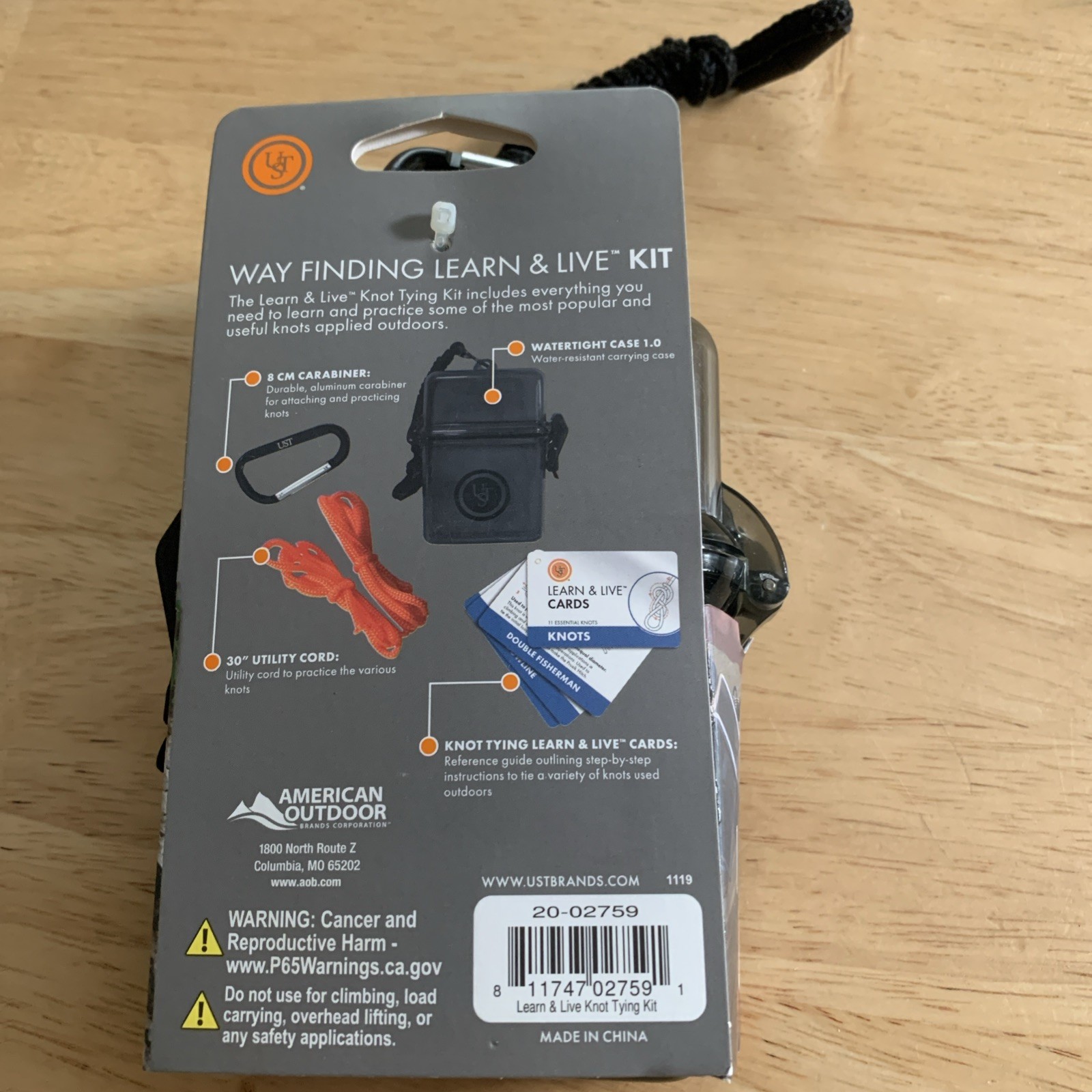 UST Learn & Live Outdoor Educational Kits w/ Waterproof Cards & Tools Knots! NEW