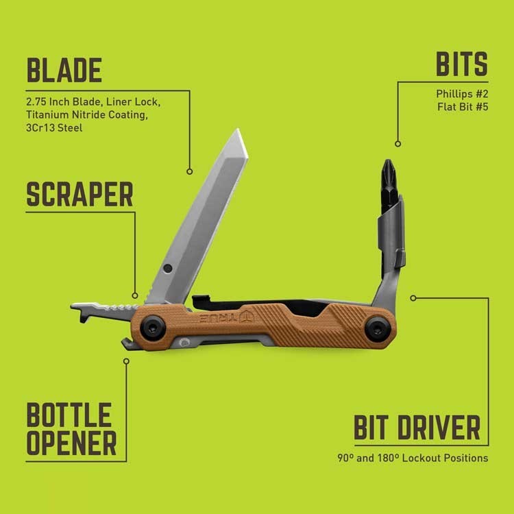 True Utility Titanium Block Multi Tool + Disabled American Veterans Coin