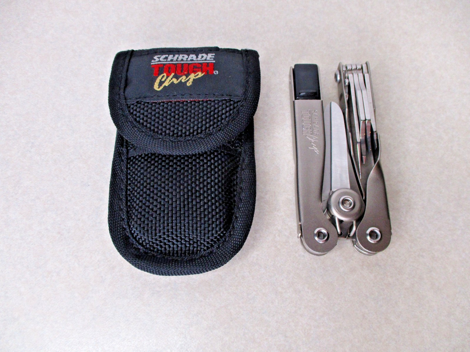Vintage Schrade USA Tough Chip ST2 Folding Multi Tool Multitool Scissors Knife