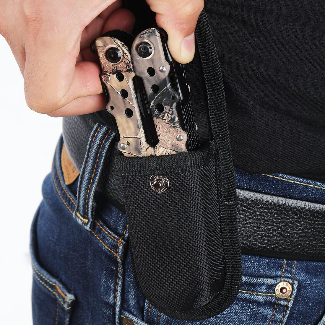Multitool, 13-In-1 Folding Multi Tool Plier with Nylon Sheath, Stainless Steel C