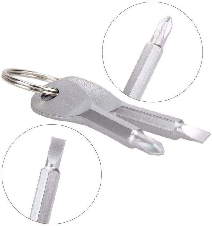 20Pcs Portable EDC Keychain Mini Screwdrivers Pocket Outdoor Multifunction Tools