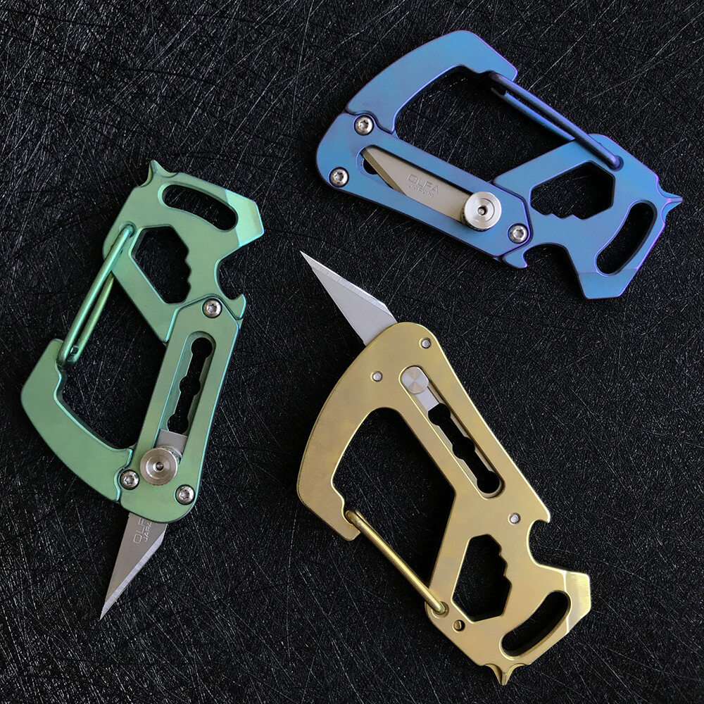 Titanium Alloy Keychain EDC Multifunction Tool Wrench Screwdriver Bottle Opener