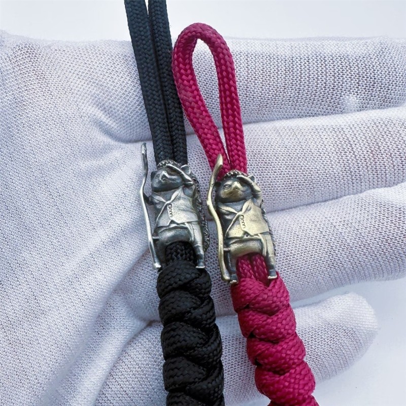Hedgehog Shape Lanyard Beads Fashion Brass Parachute Cord Beads Enduring