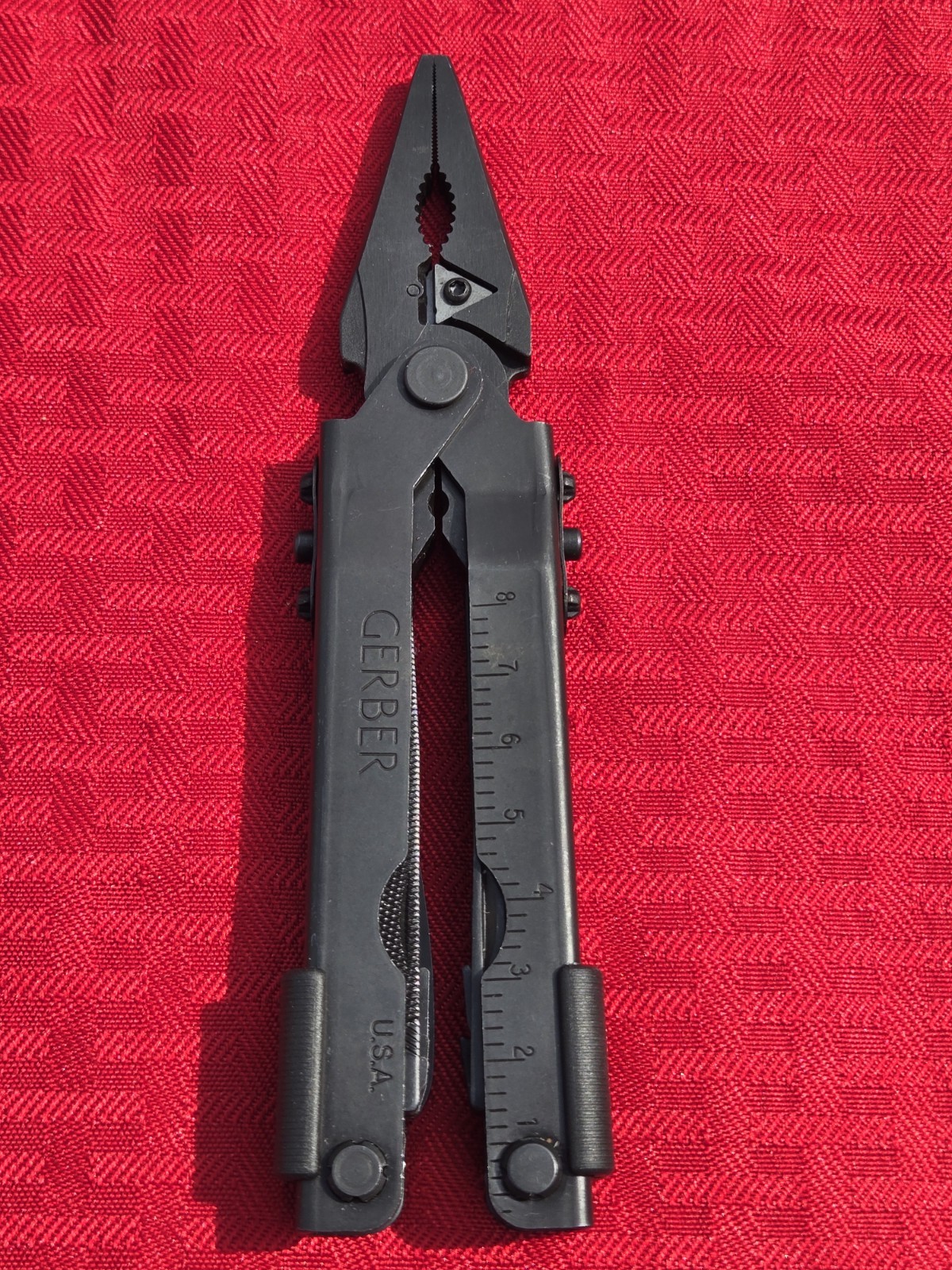 GERBER MP600 Black Oxide Finish Multi Tool Knife Plier w/sheath Carbide USA EXC