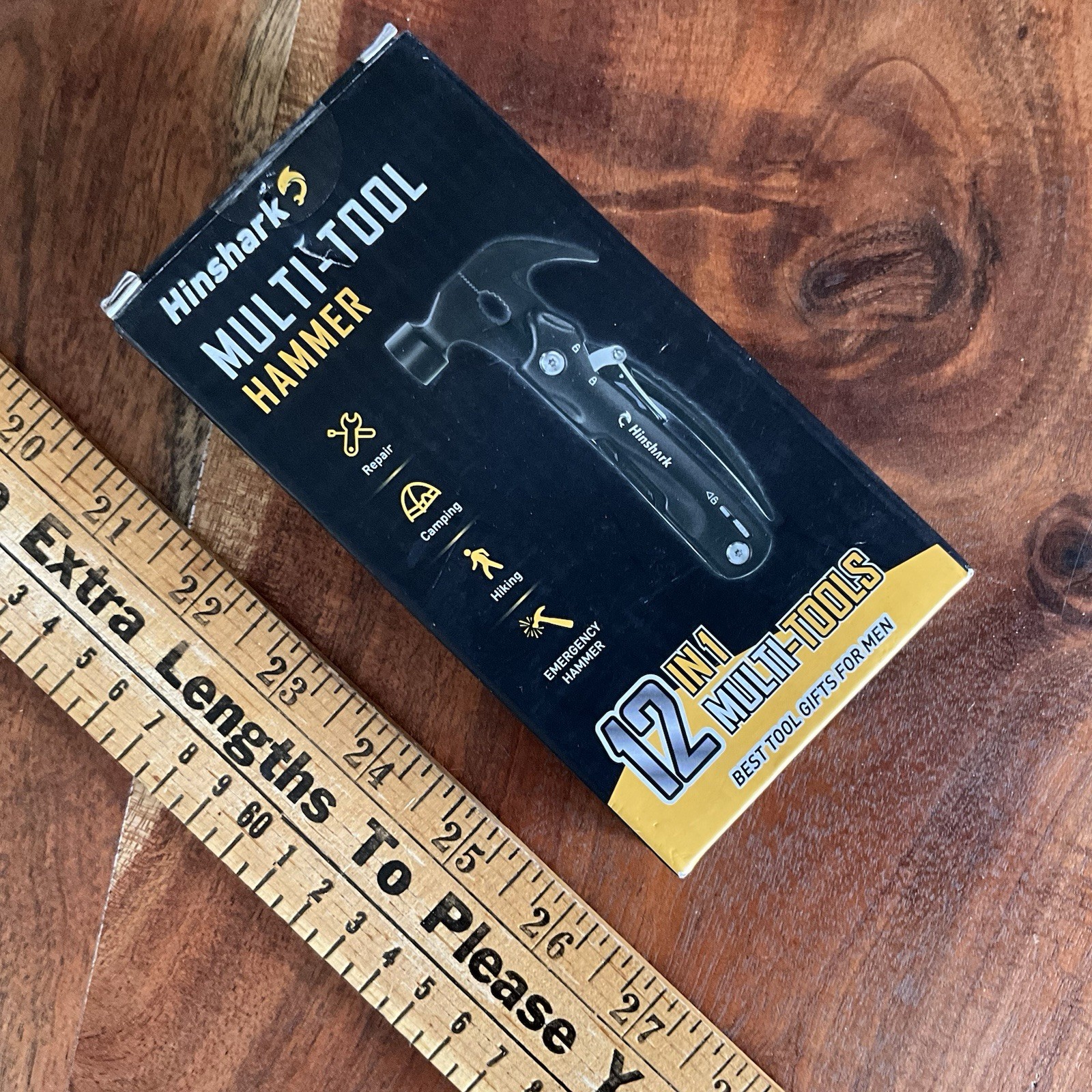 Gifts for Men, 12 in 1 Hammer Multitool, Birthday Men Dad Him Black