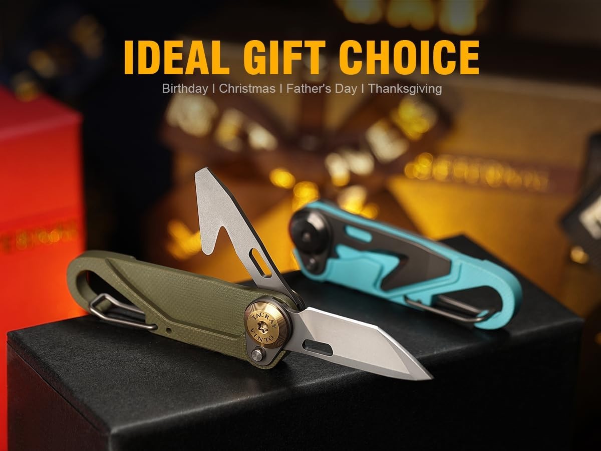 5-in-1 Compact Pocket Knife Multitool – Utility Knife, Seatbelt Cutter, Bottle O