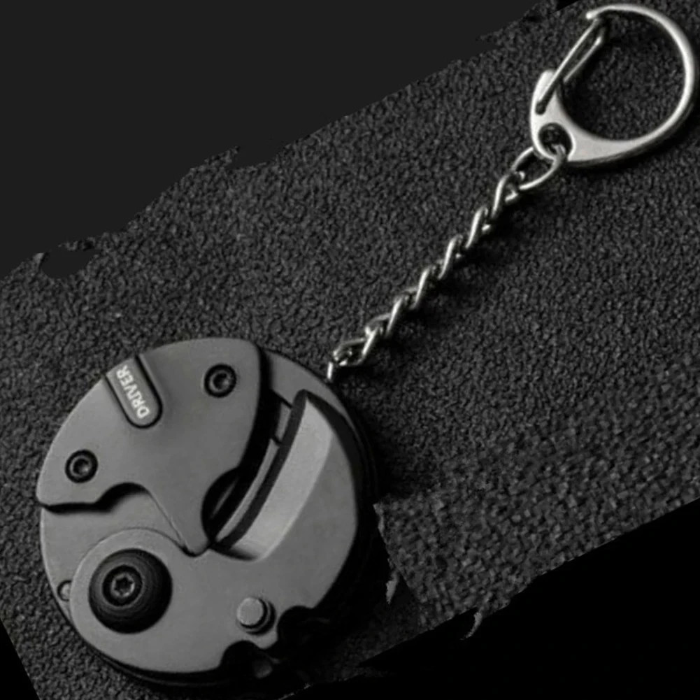Multifunctional Hex Keychain EDC Tool Coin Knife Mini Pocket Screwdriver