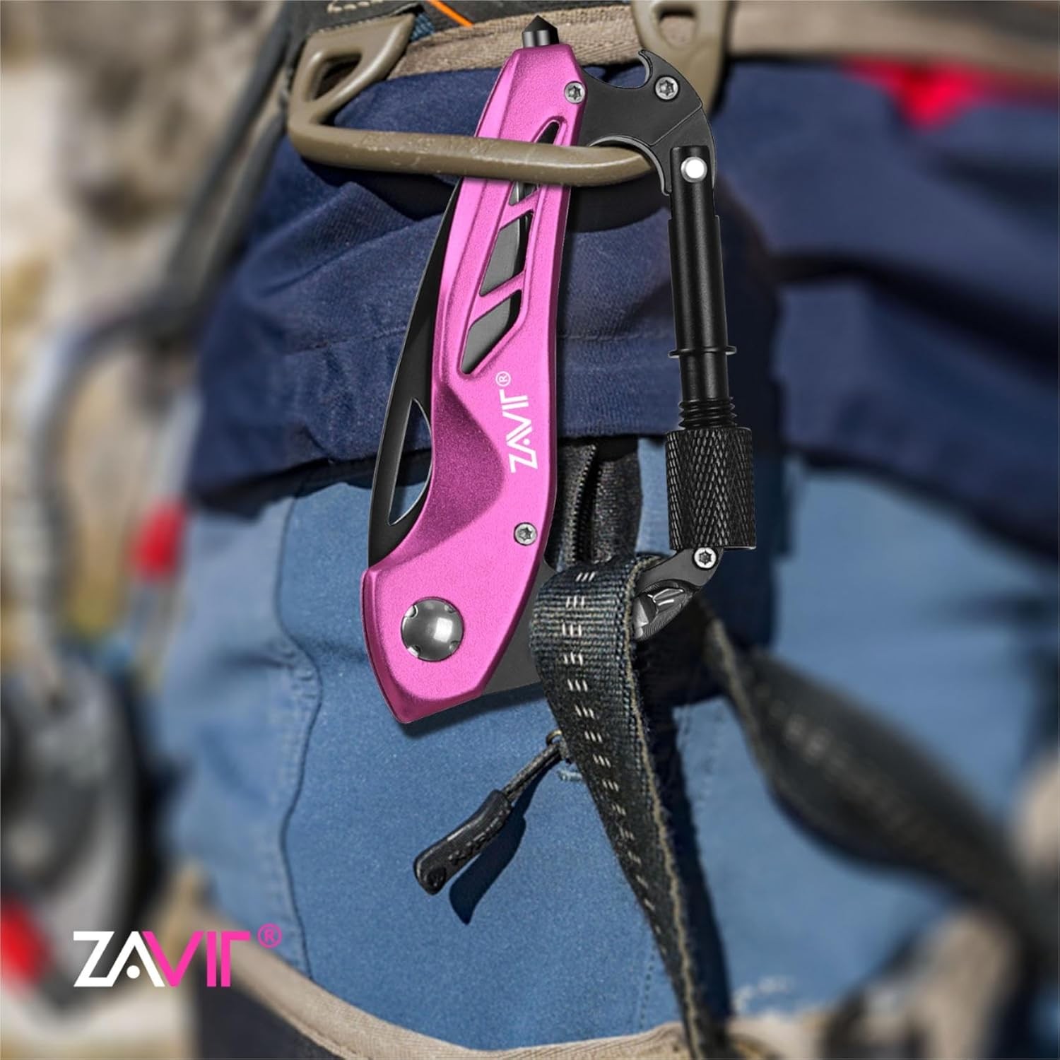 Multitool W/ Pocket Knife Women EDC Keychain Box Cutter W/ Window Breaker