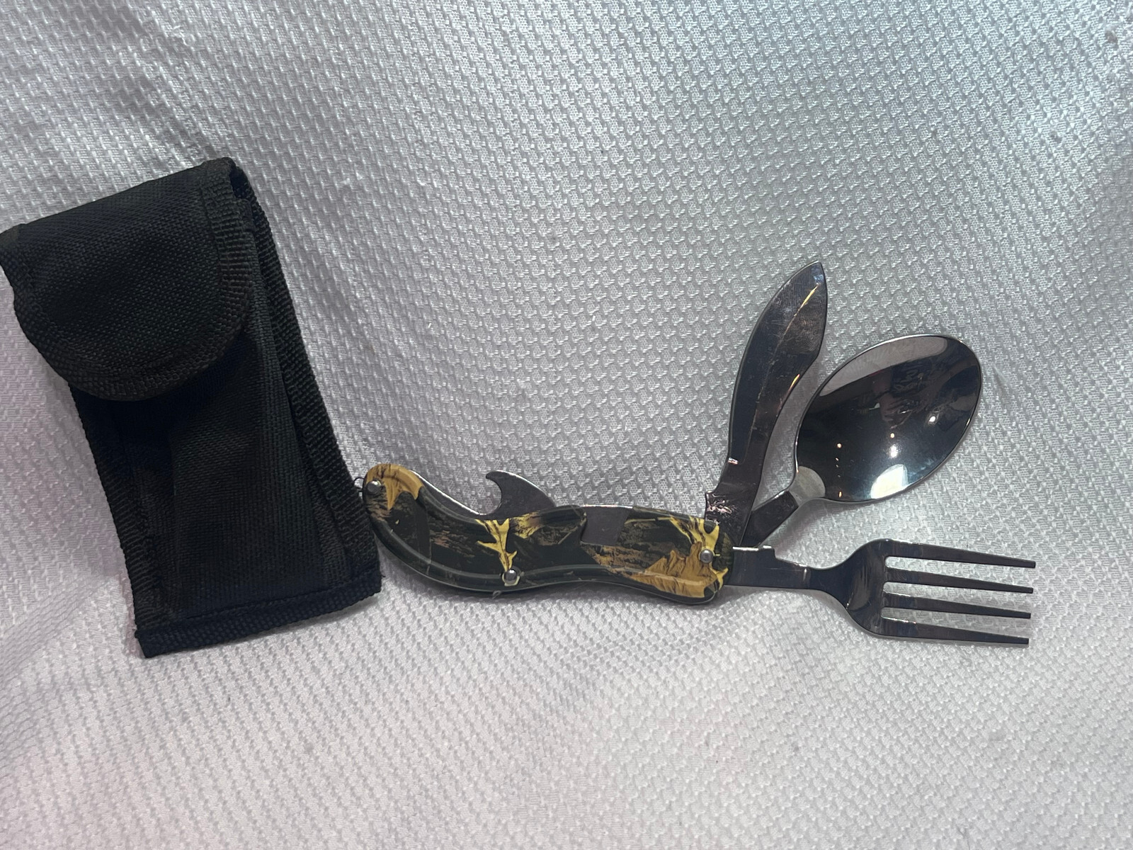 Camping Survivalist Lot NRA Flashlight Knife Multi tool & Folding HOBO Utensil