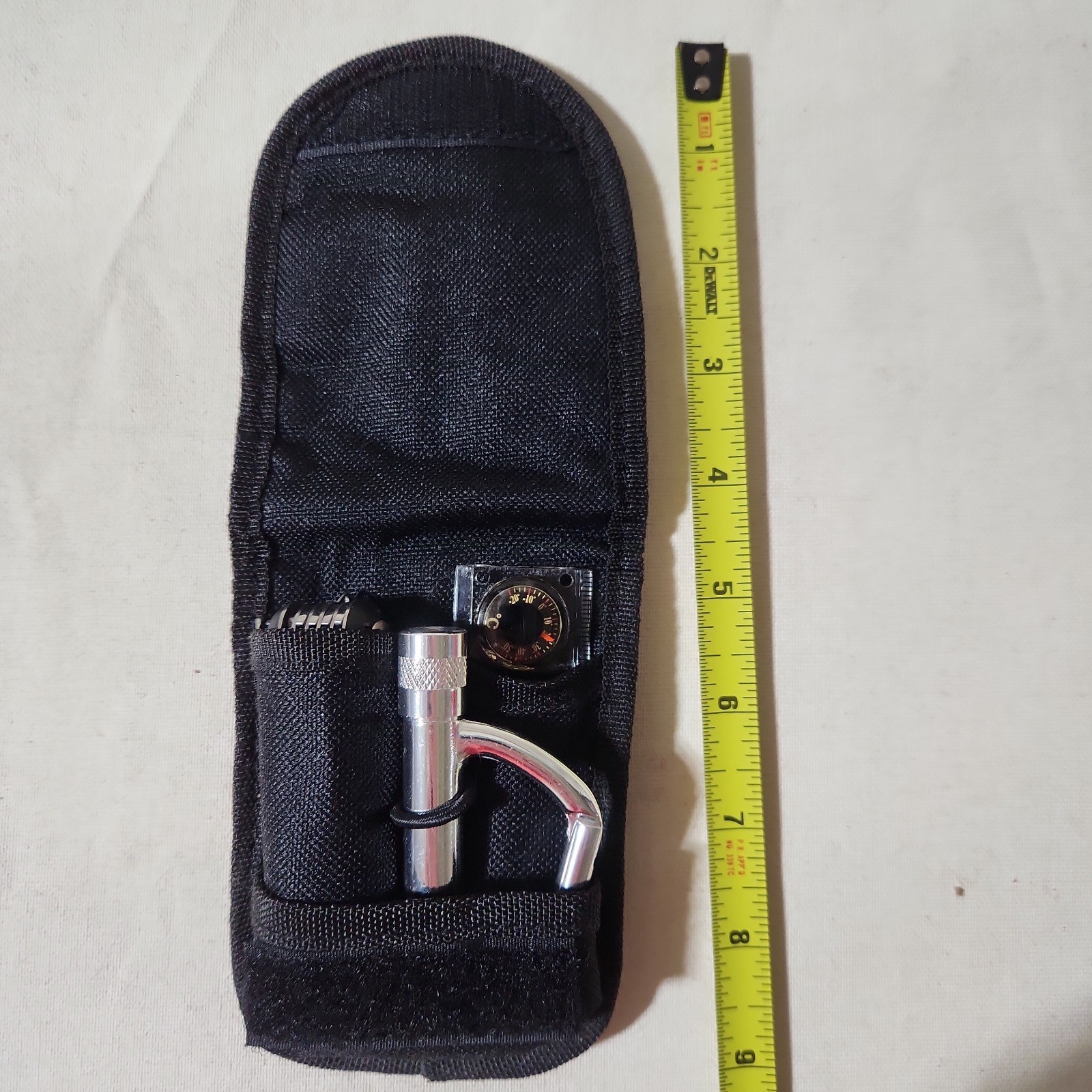 MultiTech Multitool Kit With Compass Ruler Flashlight And Case – Used