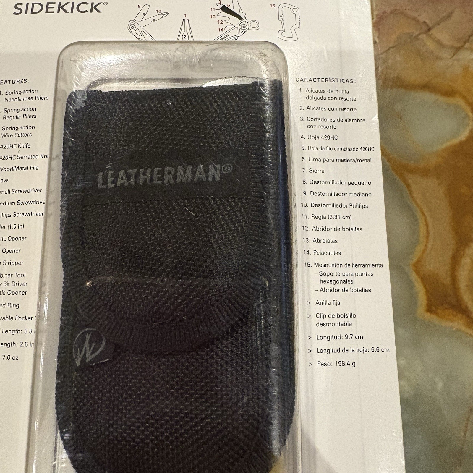 LEATHERMAN SIDEKICK 15 multi- TOOLS 831428 PLIERS SHEATH Carabiner NOS