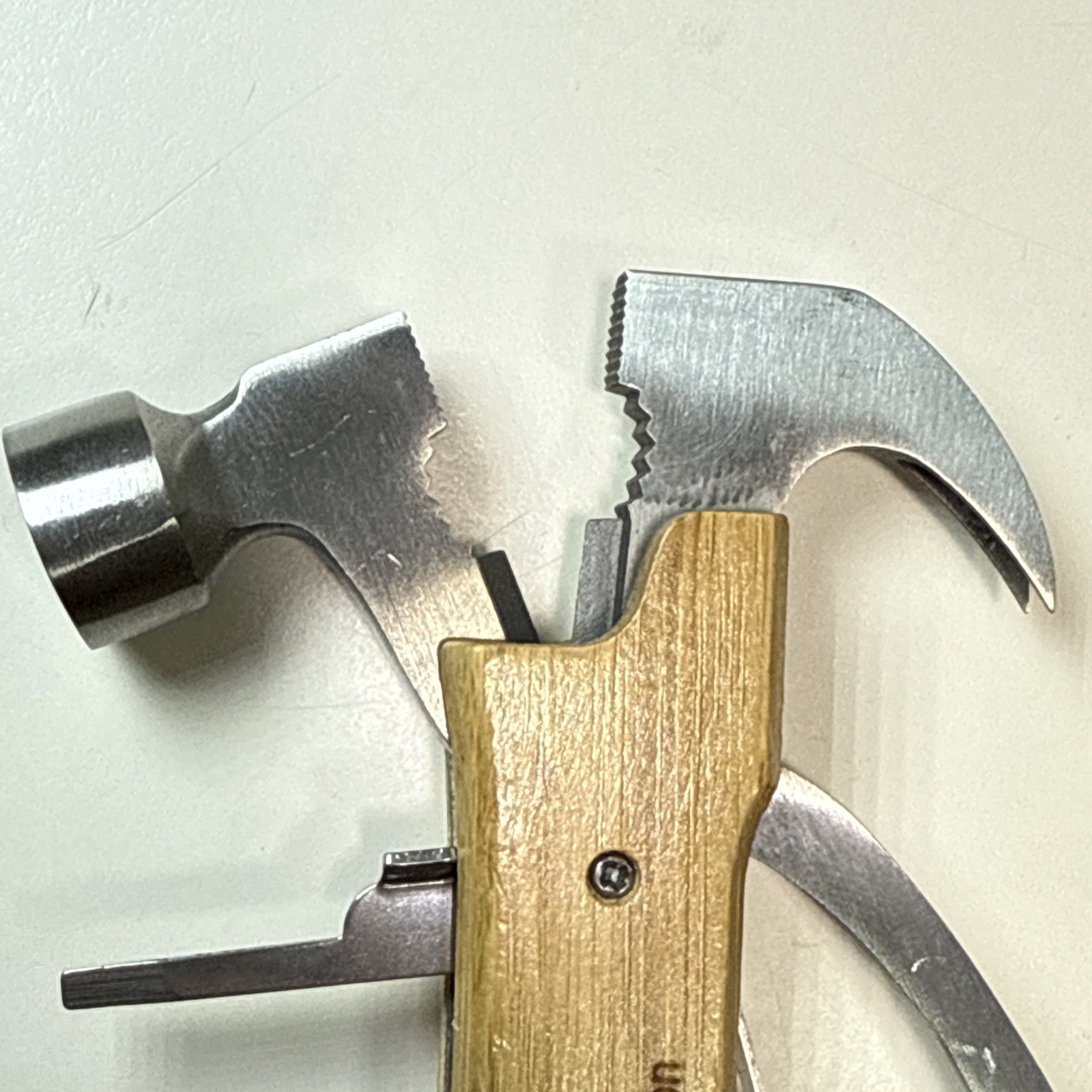 Wood and Stainless Hammer Tool 12-IN 1 Multi Tool Wood Handle