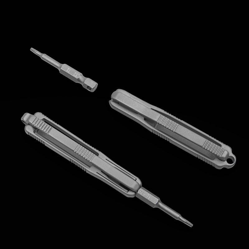 Pocket Titanium Alloy Screwdriver Cross Bit Portable Outdoor Gadget EDC Tools