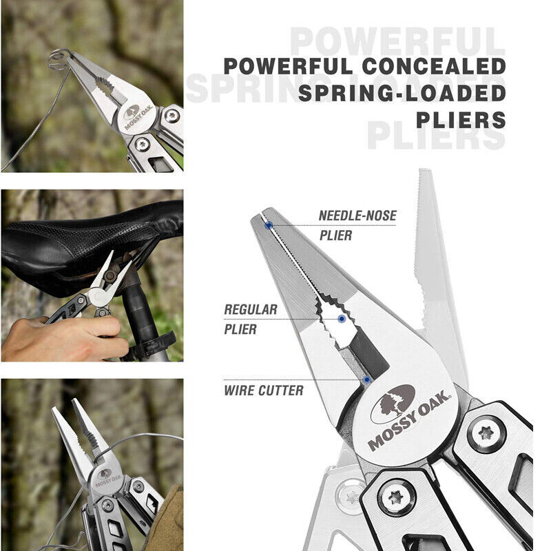 NEW Multitool 15-In-1/21-in-1 Stainless Steel Multi Tool Pocket Knife Plier Tool