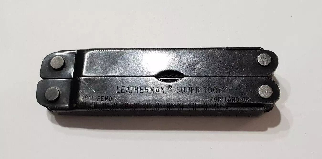 🔥 Leatherman Super Tool BO 1997 Retired Multi Tool Black Pat Pend Very Rare