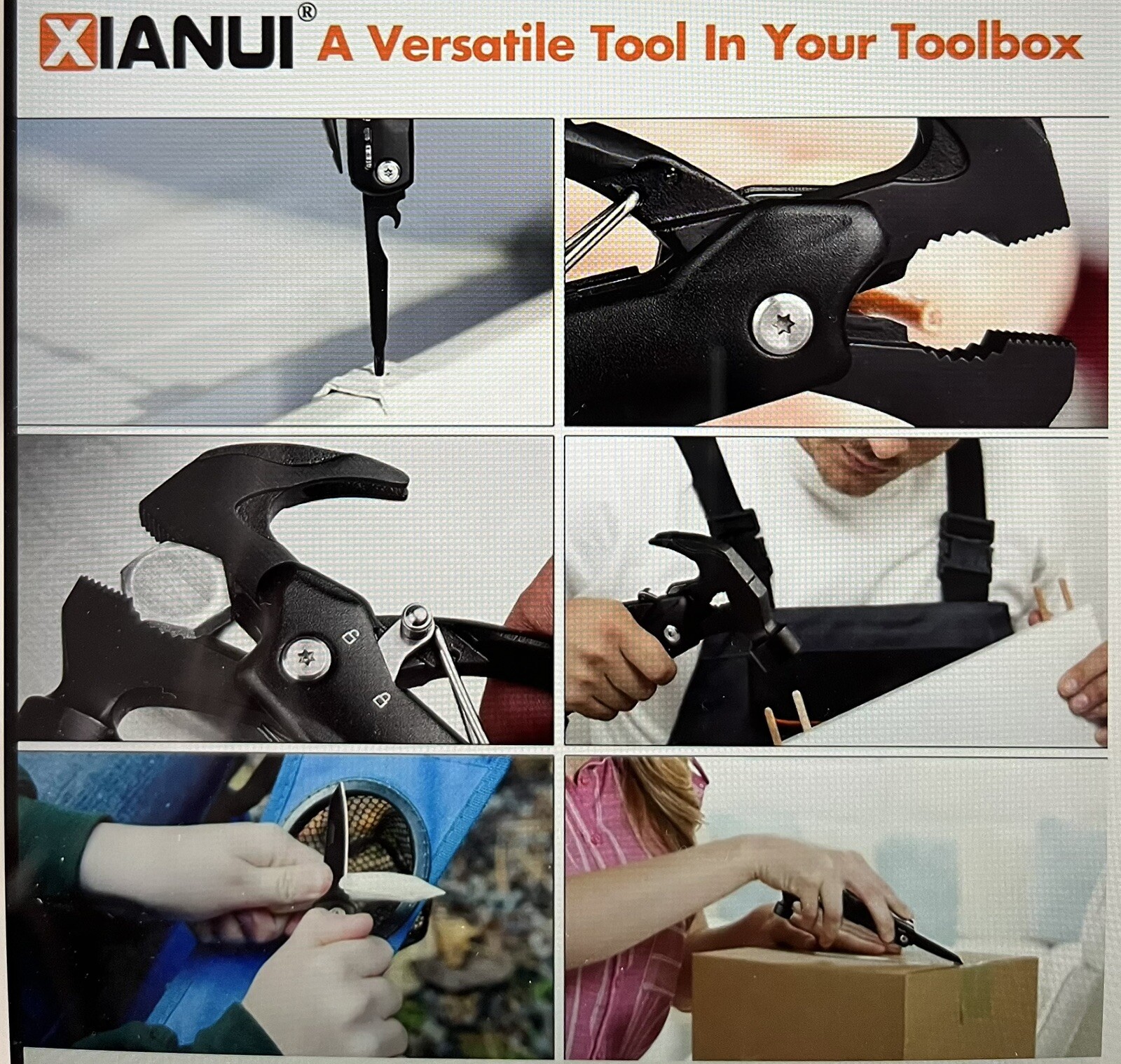 Hammer Multi Tool, 12 tools in 1, Xianui X002R3PO19, brand new in box