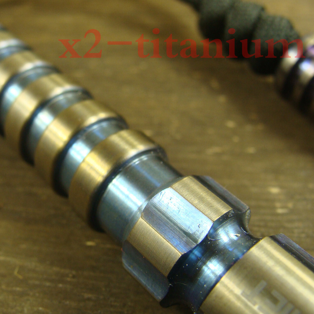 Titanium Alloy Blue/Brown EDC Pocket tool stick Lanyard bead anti-allergy XH451D