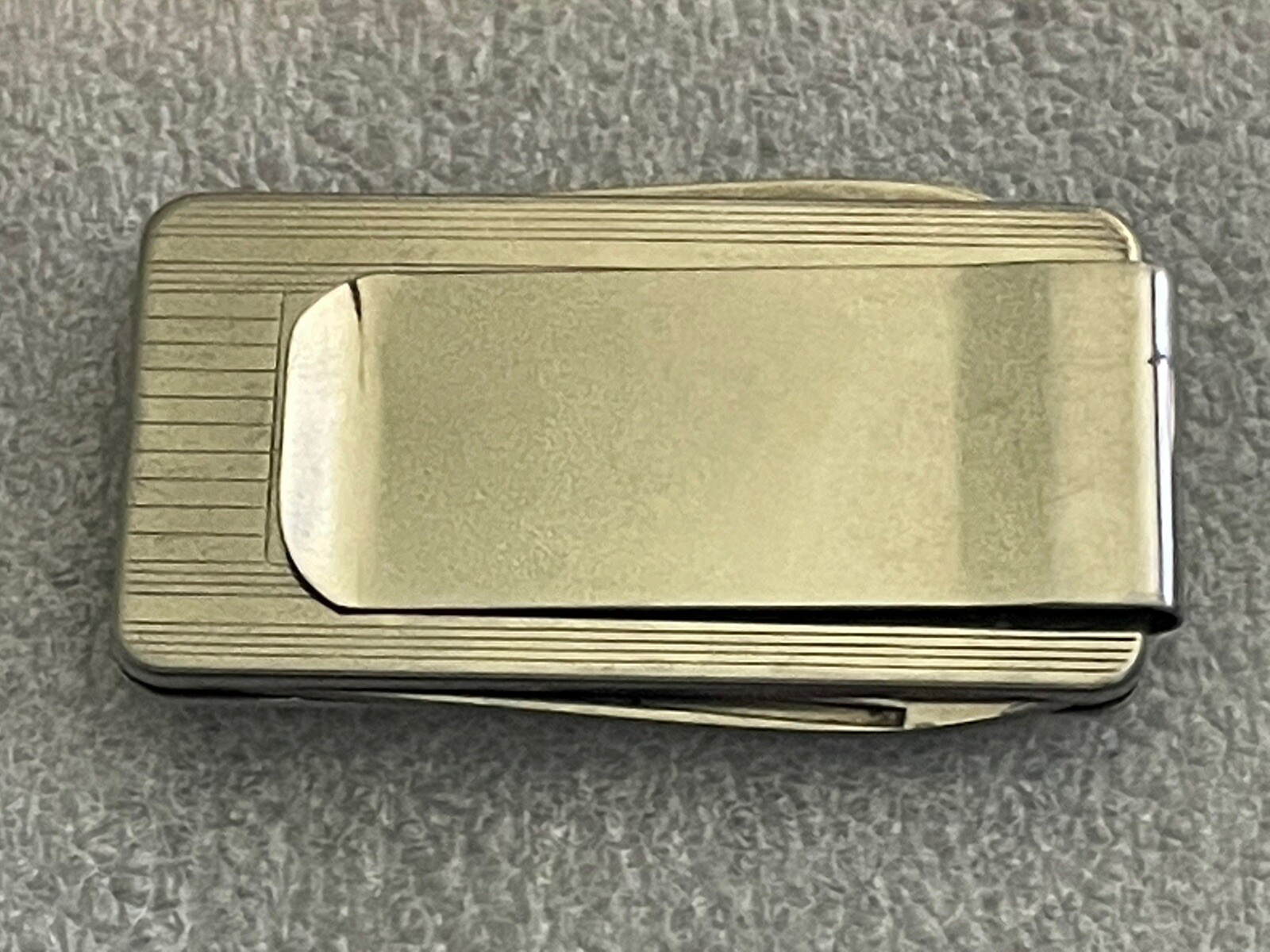 Vintage Carolina Notions Stainless Steel Multi Tool Money Clip Knife Nail File