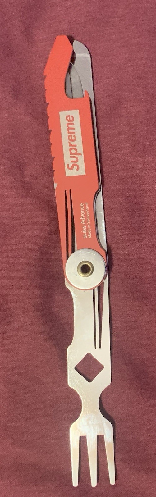 Supreme/Swiss Advance Crono N5 Pocket Knife Red