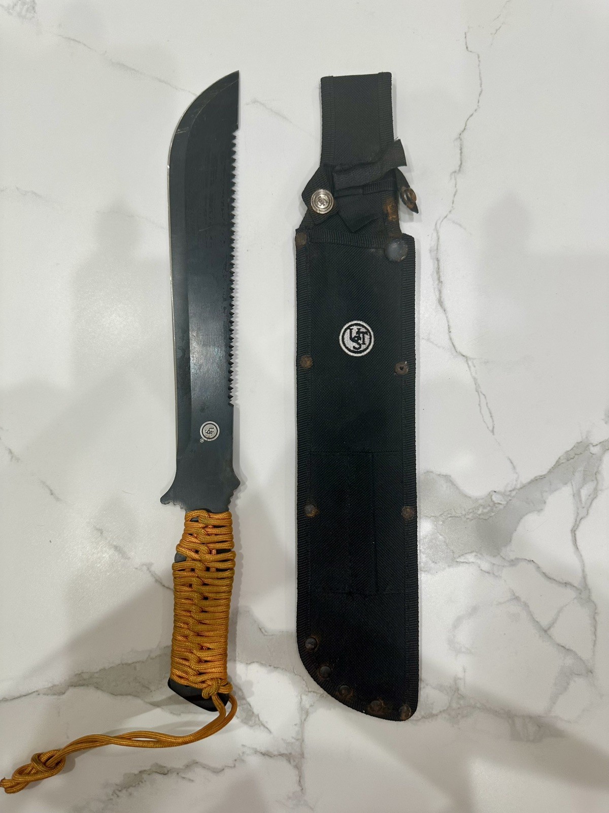 UST ParaCuda Survival Machete Orange 11 in – GREAT condition