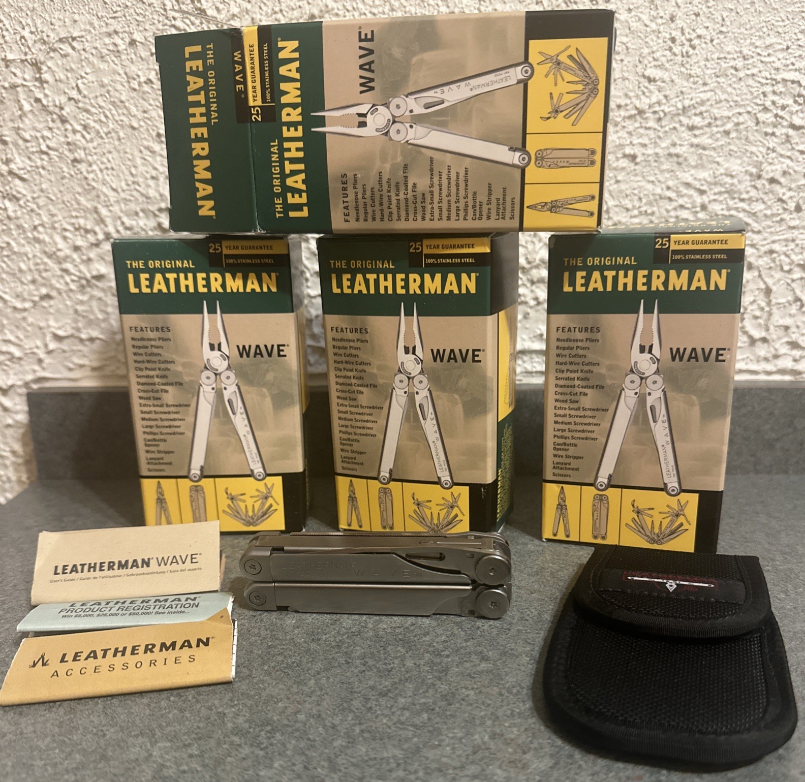Vintage The Original Leatherman Wave Multi-Tool Nylon Sheath NOS Rare 2002