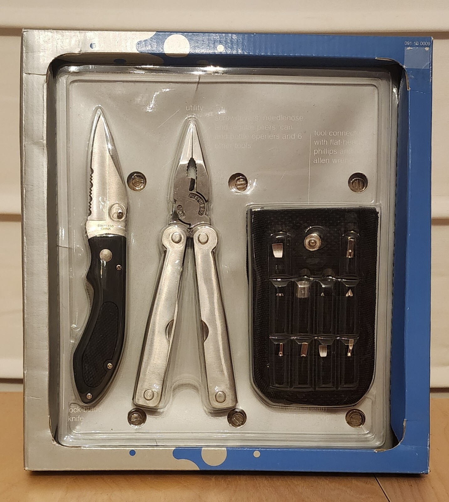 Target Activity Gear Utility Multi-Tool Set w/ Lock-blade Knife, Sheath & Bits