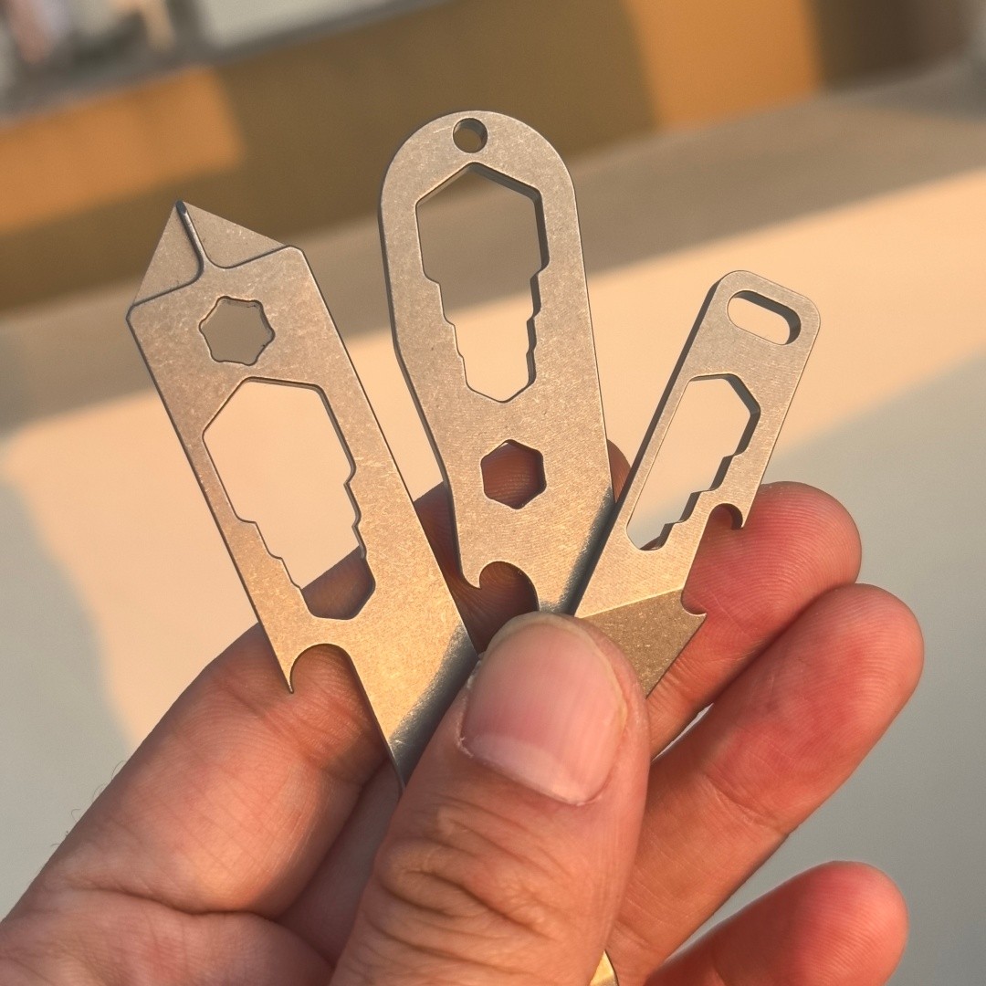 TC4 Titanium alloy Survival Multi Tool EDC Pry Bar Wrench Self-defense Emergency