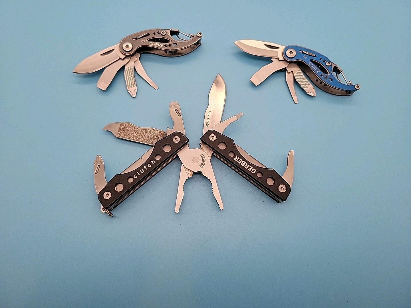Gerber Curve / Clutch Mini Multi-Tool – LOT OF 3 – Blade, File, Bottle Opener
