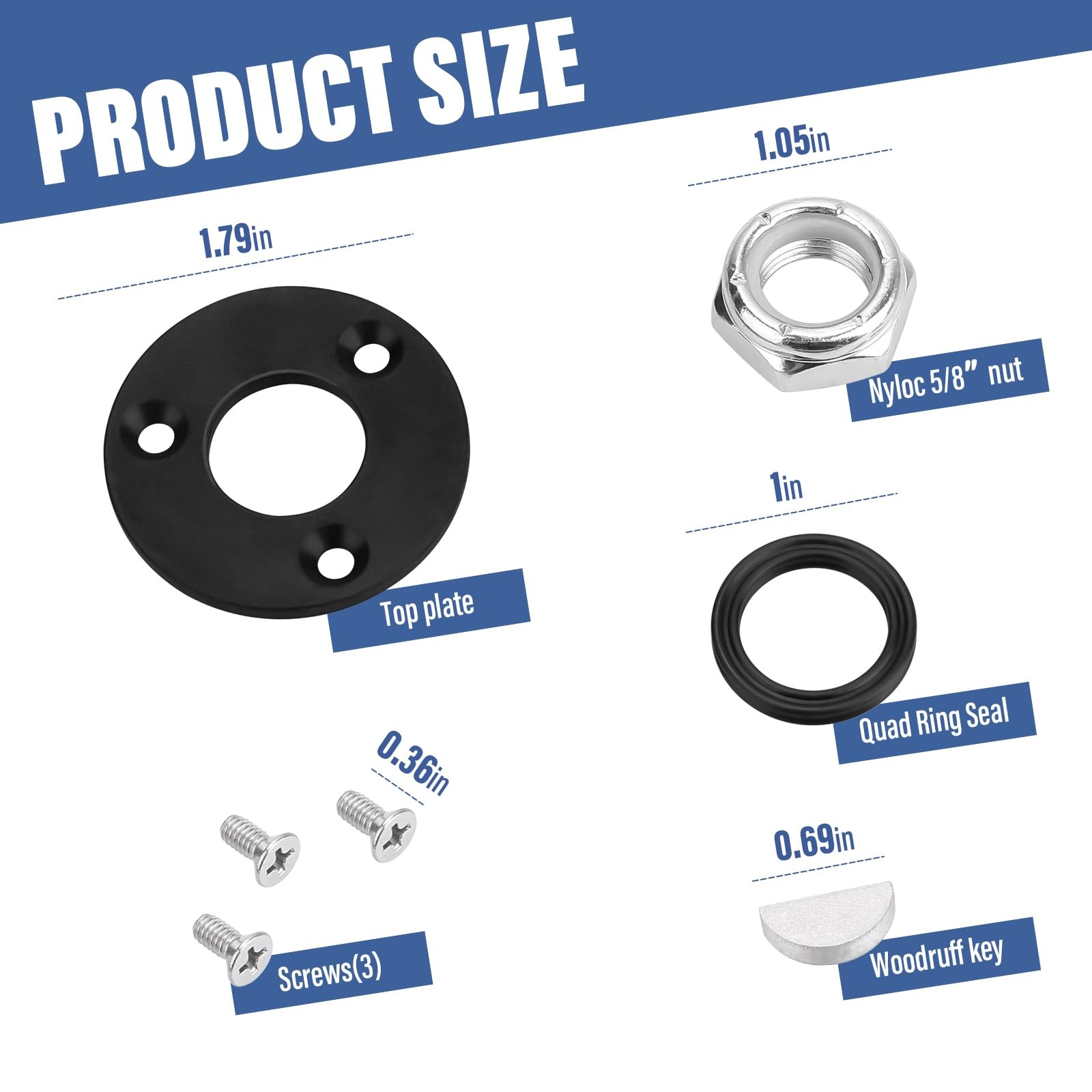 Hydraulic Helm Seal Service Kit HP6032 for Seastar HH5271, HH5272, Black