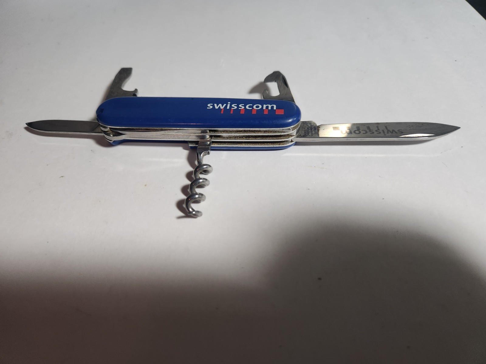 Swisscom Blue 5-Tool Multi-Tool Pocket Knife w/ Corkscrew Bottle/Can Opener
