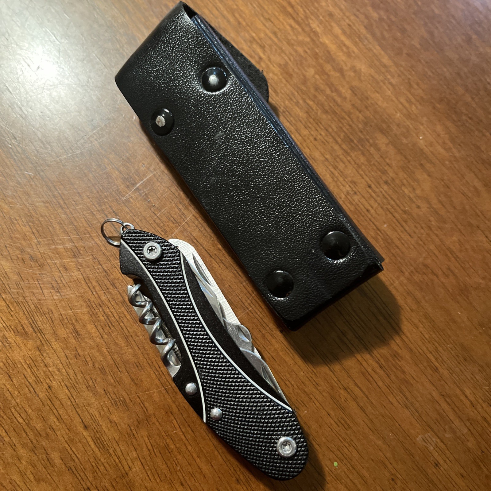 Multifunction Tactical 8 Blade & Utility Tool Black Stainless Steel With Case