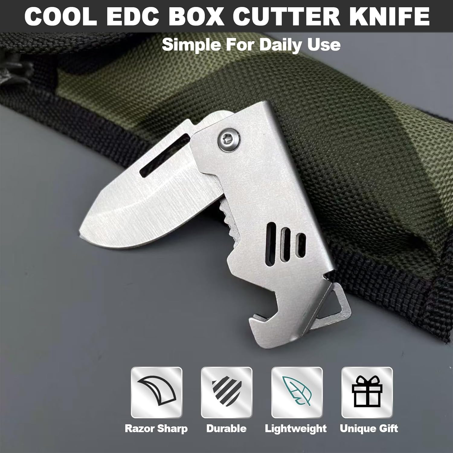 Mini Keychain EDC with Bottle Opener for Men, Portable Cool Gadgets for Everyday