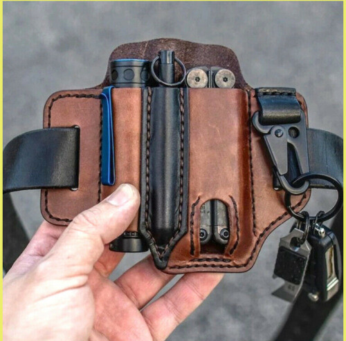 Leatherman Sheath Multitool Leather With Pen Holder Sheath EDC Pocket Organizers