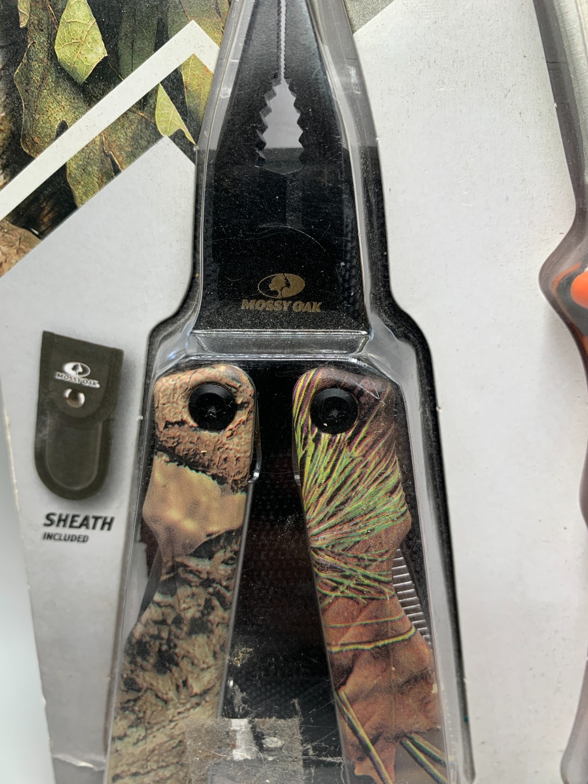 Mossy Oak 2pack Multi Tool and Liner Lock Knife Folding Hunter w/ Sheath