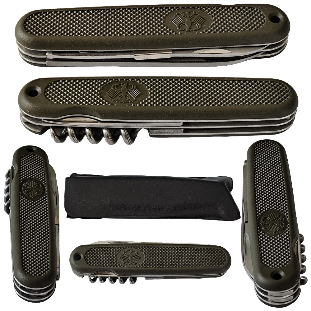 BW Bundeswehr Taschenmesser oliv 6 Funktionen Neu mit Tasche