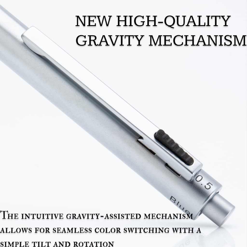 Monteverde USA Quadro 4-in-1 Multifunction Pen – Silver Finish – 3 Ballpoint …