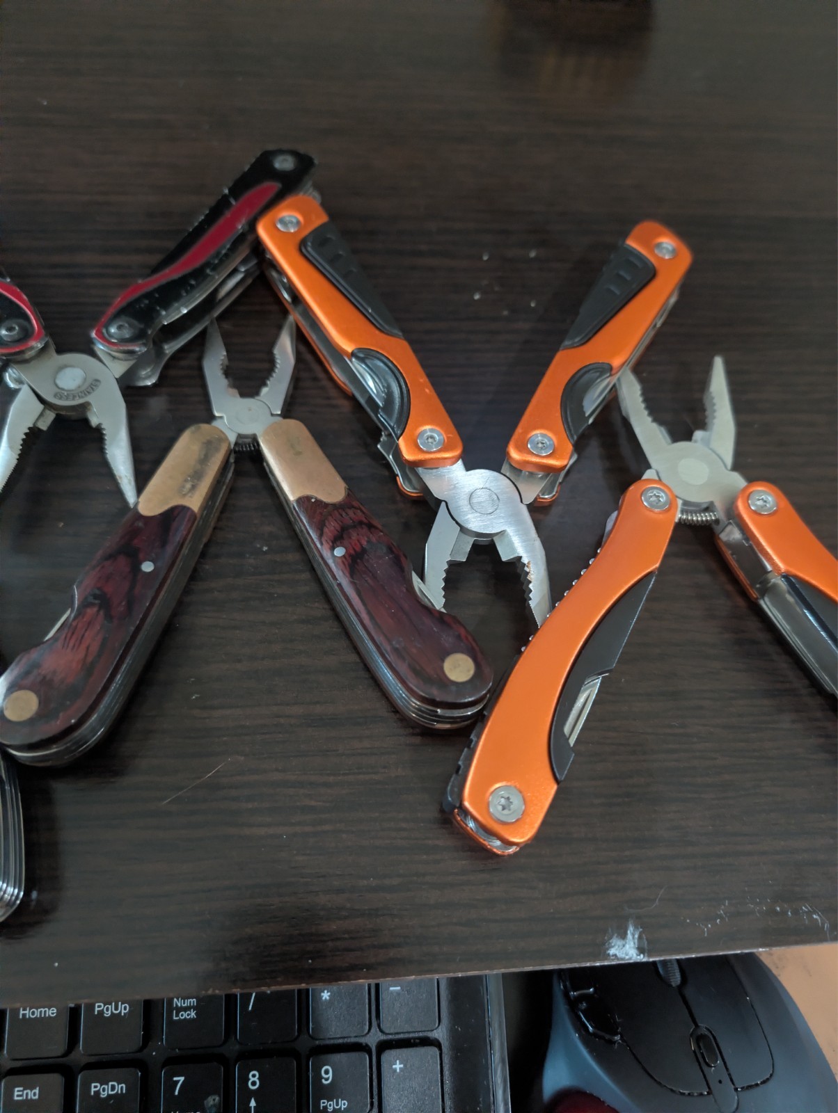 Lot of 5 Multi Tools Craftsman COAST Husky Pliers Knife Saw Screwdriver EDC