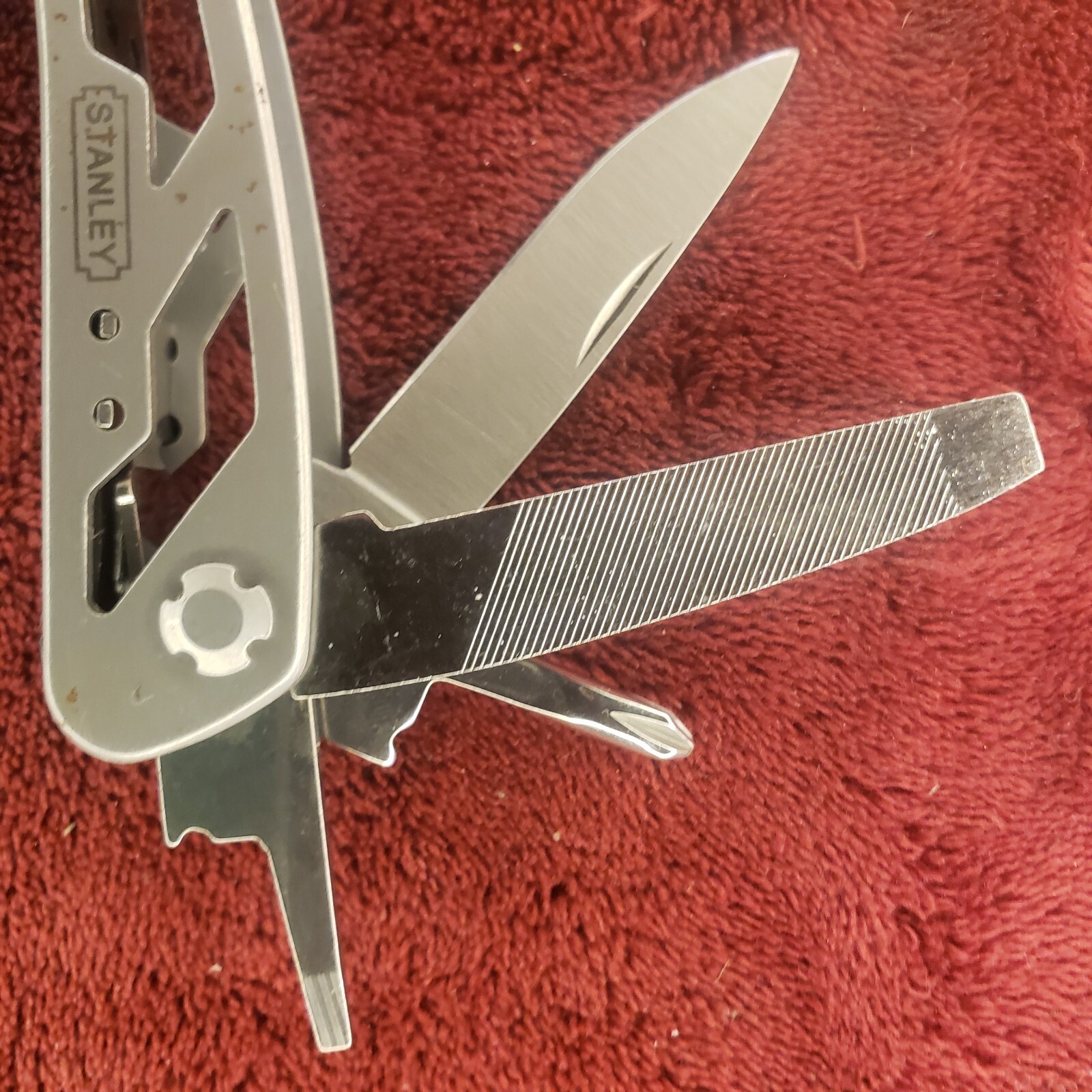 Stanley 12-In-1 Multi-Tool Knife 12 Tools, Nylon Sheath 84519K
